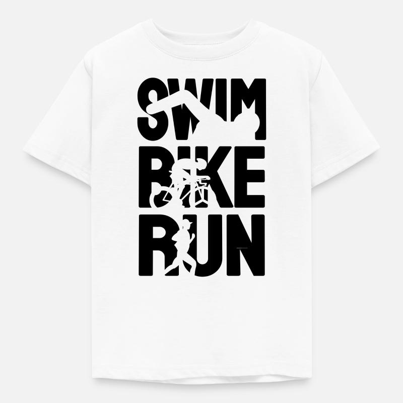 Triathlon Triathlet - Kinder T-Shirt - Weiß