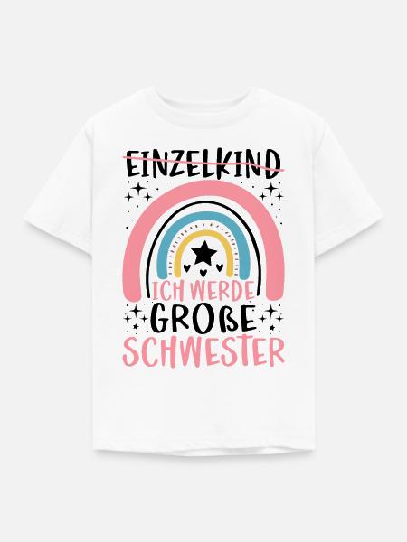 Ich Werde Große Schwester - Kinder T-Shirt - Weiß