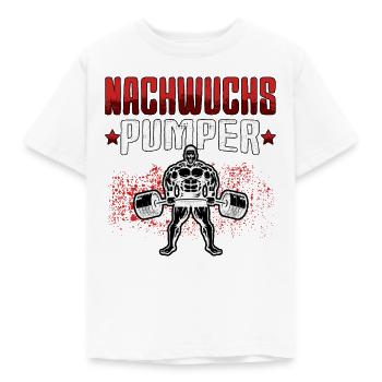 Nachwuchs Pumper Pumpen Fitnesstudio Fitness Gym - Kinder T-Shirt - Weiß - Vorne - AI Model Kid Male (0cm)
