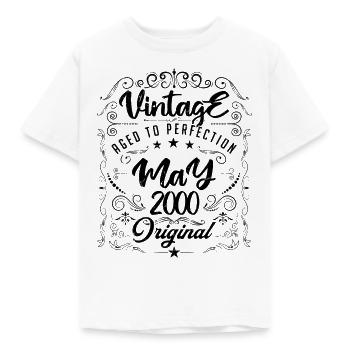 Vintage Né(e) en Mai 2000. anniversaire mai 2000. - T-shirt Enfant - blanc - Devant - AI Model Kid Male (0cm)