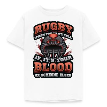 Funny rugby player - Kids' T-Shirt - white - Front - AI Model Kid Male (0cm)