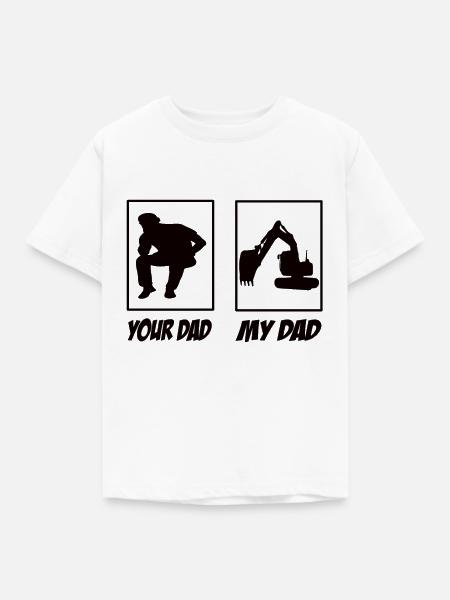 Baggerfahrer - Kinder T-Shirt - Weiß