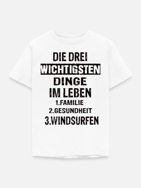 Windsurfen - Kinder T-Shirt - Weiß