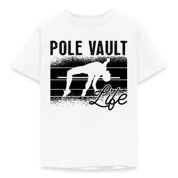 Pole Vault Life Retro Loves High Jump Pole Vaulter - Kinder T-Shirt - Weiß - Vorne - AI Model Kid Male (0cm)