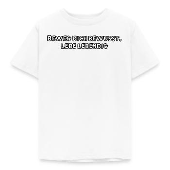 Pilates - Beweg dich bewusst, lebe lebendig - Kinder T-Shirt - Weiß - Vorne - AI Model Kid Male (0cm)