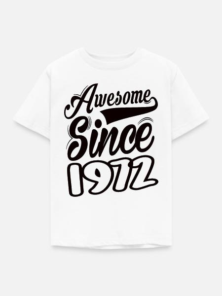 Awesome Since 1972 - Kinder T-Shirt - Weiß