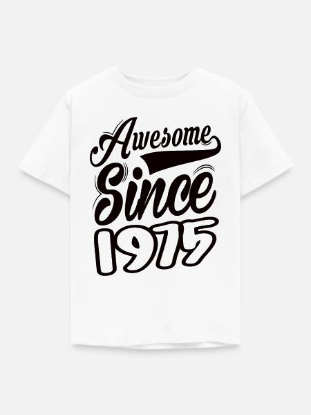 Awesome Since 1975 - Kinder T-Shirt - Weiß
