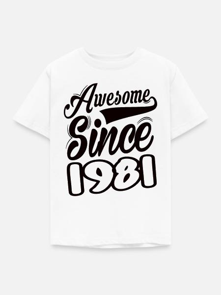 Awesome Since 1981 - Kinder T-Shirt - Weiß