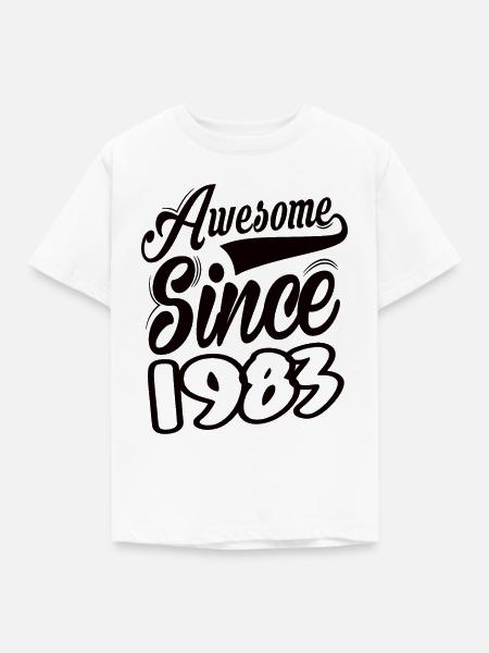 Awesome Since 1983 - Kinder T-Shirt - Weiß