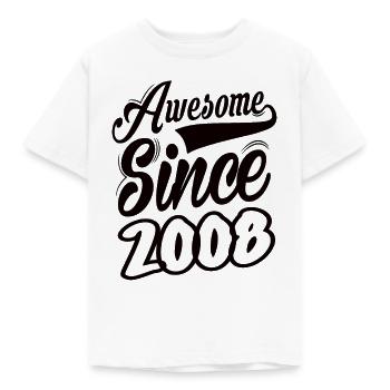 Awesome Since 2008 - Kinder T-Shirt - Weiß - Vorne - AI Model Kid Male (0cm)