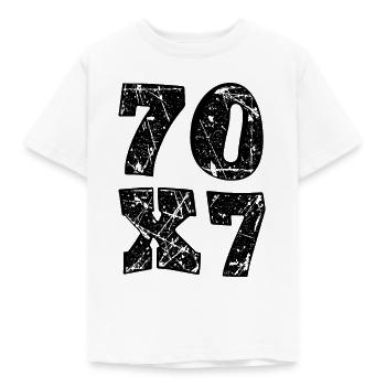 Vergebung 70 mal 7 mal Offenbarung Bibel - Kinder T-Shirt - Weiß - Vorne - AI Model Kid Male (0cm)
