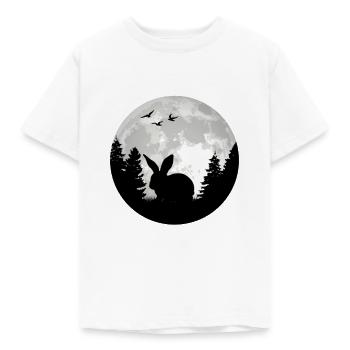 Rabbit Moon Bunny Rabbit - Kids' T-Shirt - white - Front - AI Model Kid Male (0cm)