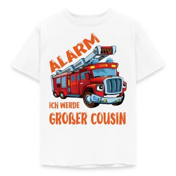 Ich Werde Großer Cousin Feuerwehr bald Cousin - Kinder T-Shirt - Weiß - Vorne - AI Model Kid Male (0cm)