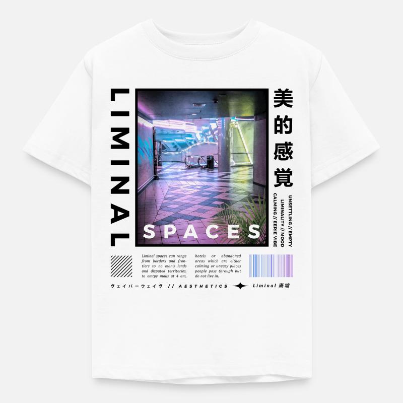 Liminal Spaces Retro 80s & 90s Backrooms Vaporwave - Kinder T-Shirt - Weiß