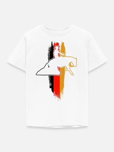 Reining Pferd & Westernreiterin Westernreiten - Kinder T-Shirt - Weiß