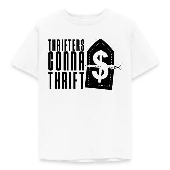 Thrifters going to Thrift Loves Second Hand Thrifter - Kids' T-Shirt - white - Front - AI Model Kid Male (0cm)