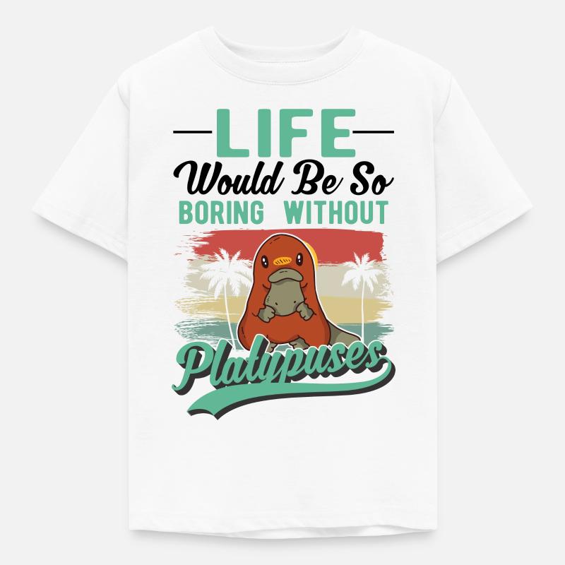 Schnabeltier Geschenk Platypus - Kinder T-Shirt - Weiß
