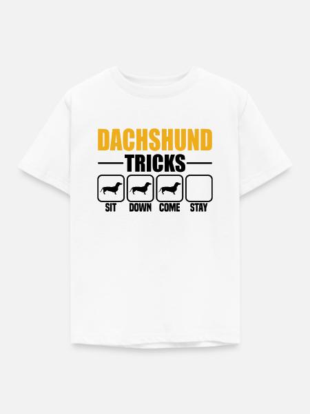 Dachshund Tricks - Kinder T-Shirt - Weiß