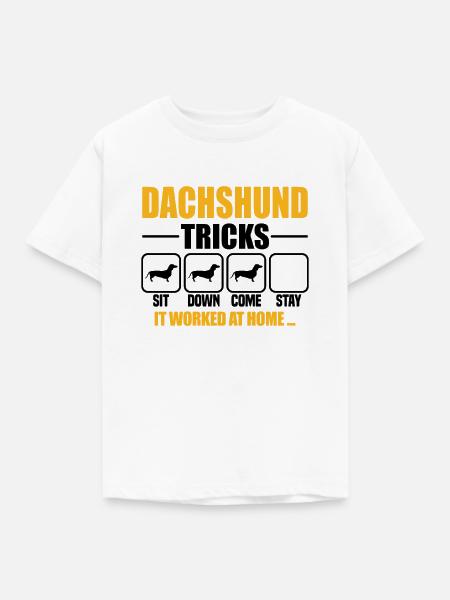Dachshund Tricks - Kinder T-Shirt - Weiß