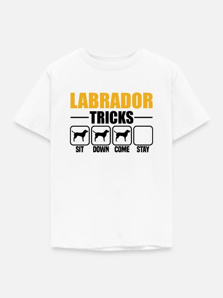 Labrador Tricks - Kinder T-Shirt - Weiß