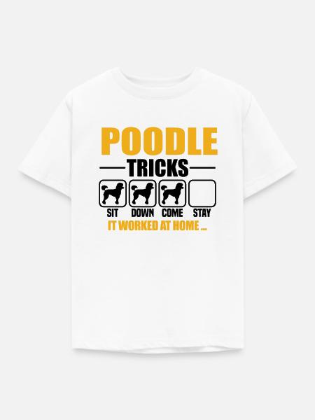 Poodle Tricks - Kinder T-Shirt - Weiß