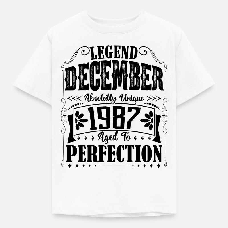 Décembre 1987. Cadeau d'Anniversaire decembre 1987 - T-shirt Enfant - blanc