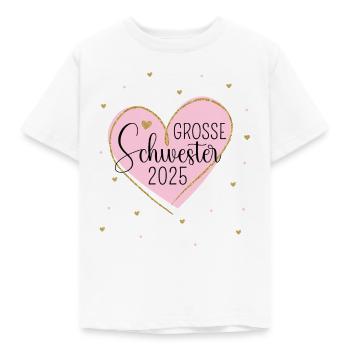 Ich werde große Schwester 2025 Pferde Mädchen Süß - Kinder T-Shirt - Weiß - Vorne - AI Model Kid Male (0cm)