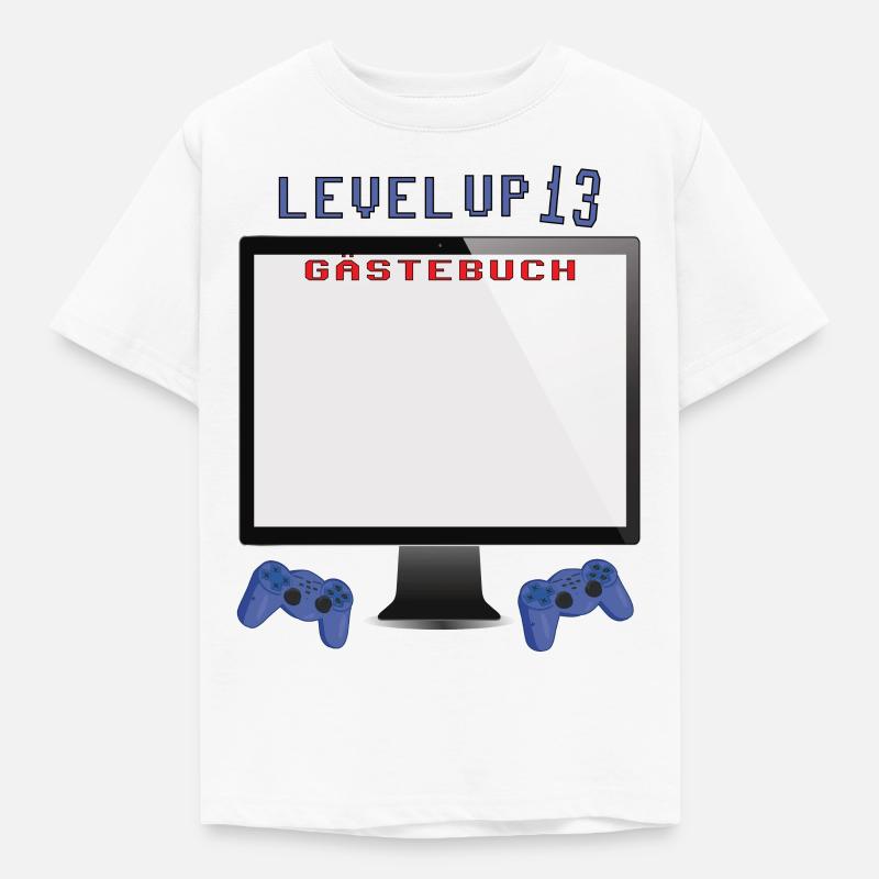 13. Geburtstag Mädchen & Junge Gästebuch - Kinder T-Shirt - Weiß