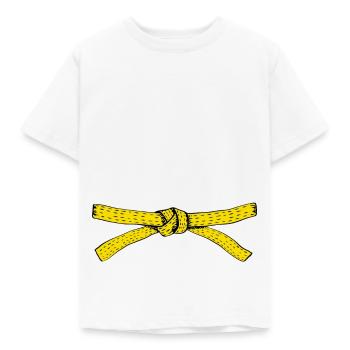 Gelber Gürtel Martial Arts Karate Judo Jiu Jitsu - Kinder T-Shirt - Weiß - Vorne - AI Model Kid Male (0cm)