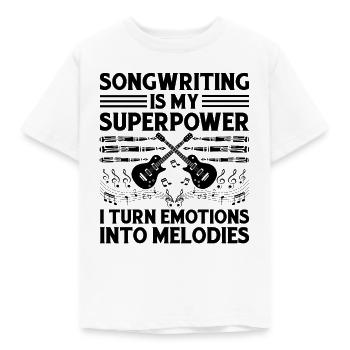 Musician Songwriter Singer Musician Music Music Pr - Kids' T-Shirt - white - Front - AI Model Kid Male (0cm)