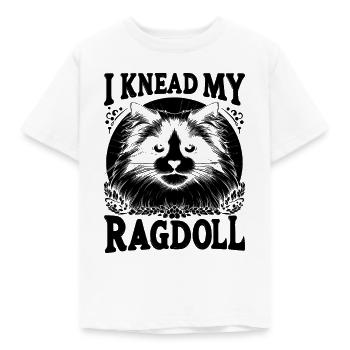 Ich knete meine Ragdoll Ragdolls Katzenliebhaber - Kinder T-Shirt - Weiß - Vorne - AI Model Kid Male (0cm)