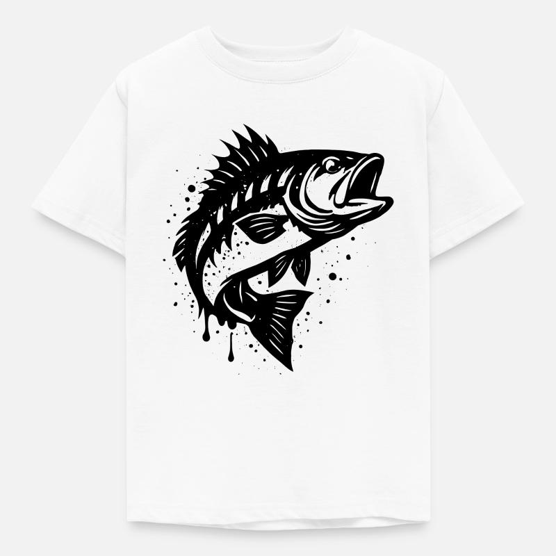 Predatory Fish Splash – wędkarstwo w dobrym stylu - Koszulka dziecięca - biały