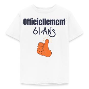 Officiellement 61 Ans - T-shirt Enfant - blanc - Devant - AI Model Kid Male (0cm)
