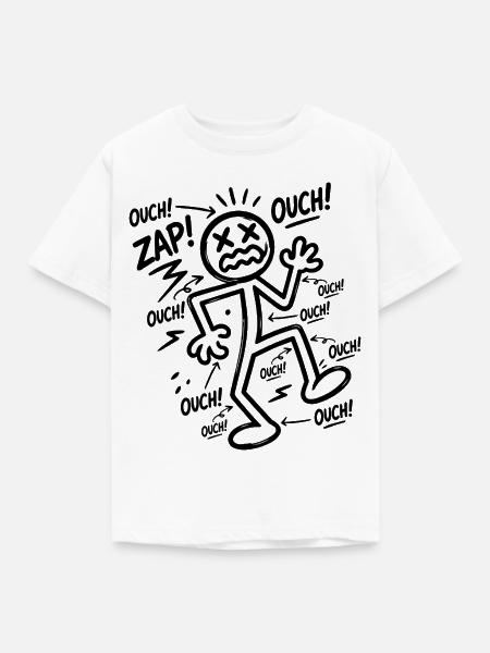 Elektroschock-Humor | Lustiges Elektriker-Geschenk - Kinder T-Shirt - Weiß