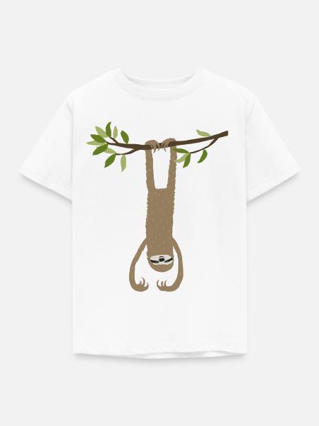 Faultier - Kinder T-Shirt - Weiß