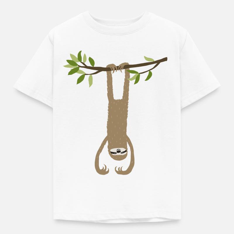 Faultier - Kids' T-Shirt - white