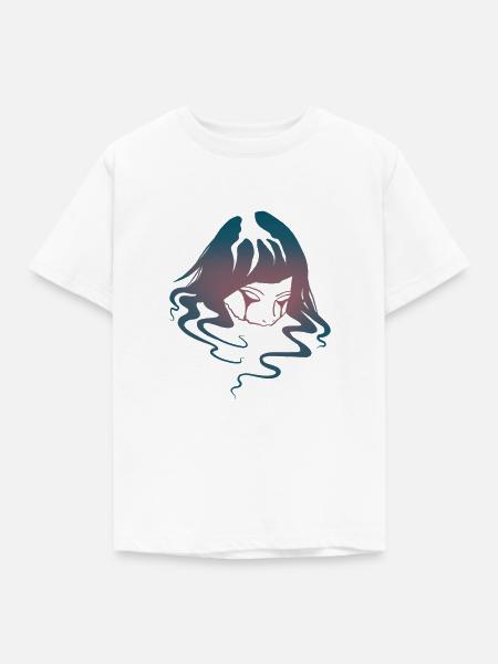 Frauengesicht im Wasser - Kinder T-Shirt - Weiß