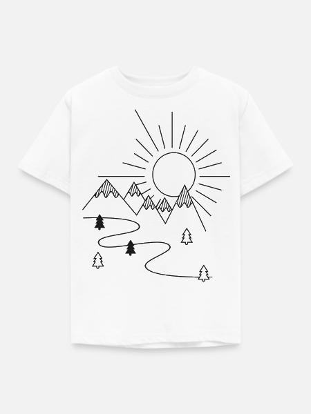 Berge - Kinder T-Shirt - Weiß