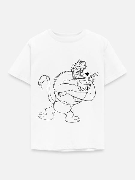 Wütender Löwe - Kinder T-Shirt - Weiß