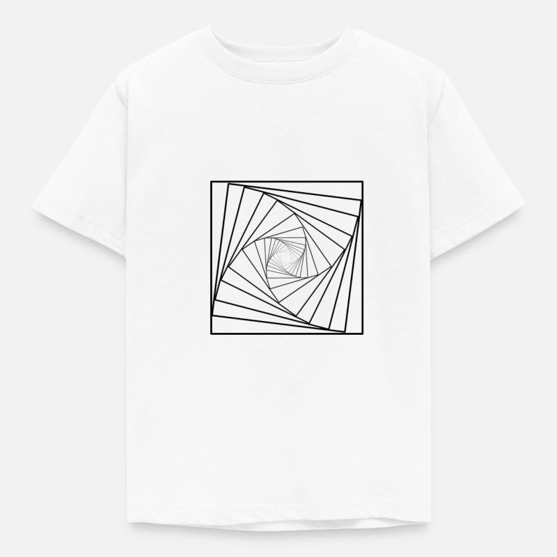 Illusion Optical Illusion Pattern - Kids' T-Shirt - white