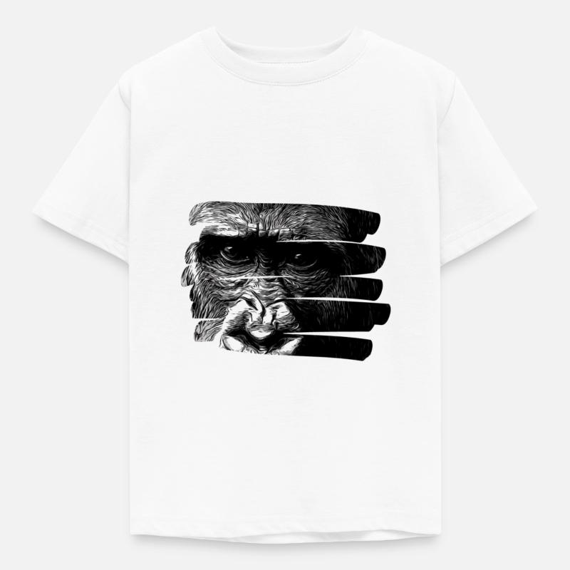 Monkey motif, monkey - Kids' T-Shirt - white