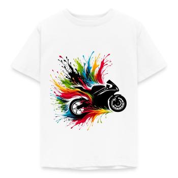 Motorrad Biker Passion - Kinder T-Shirt - Weiß - Vorne - AI Model Kid Male (0cm)