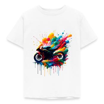 Moto Motard passion moto gp - T-shirt Enfant - blanc - Devant - AI Model Kid Male (0cm)