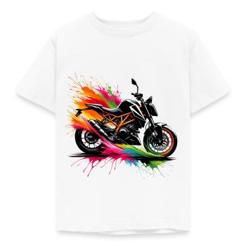 Motorrad Biker Passion Roadster - Kinder T-Shirt - Weiß - Vorne - AI Model Kid Male (0cm)