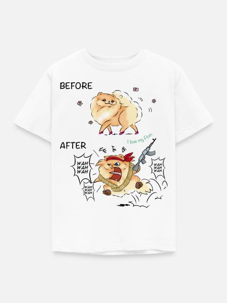 Vorher Nachher - Kinder T-Shirt - Weiß