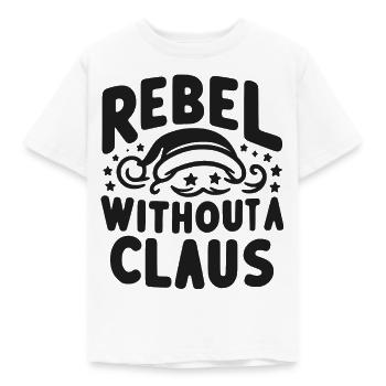 Rebell ohne Claus - Kinder T-Shirt - Weiß - Vorne - AI Model Kid Male (0cm)