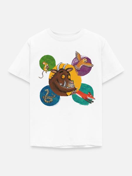 Der Grüffelo Freunde Kachel - Kinder T-Shirt - Weiß