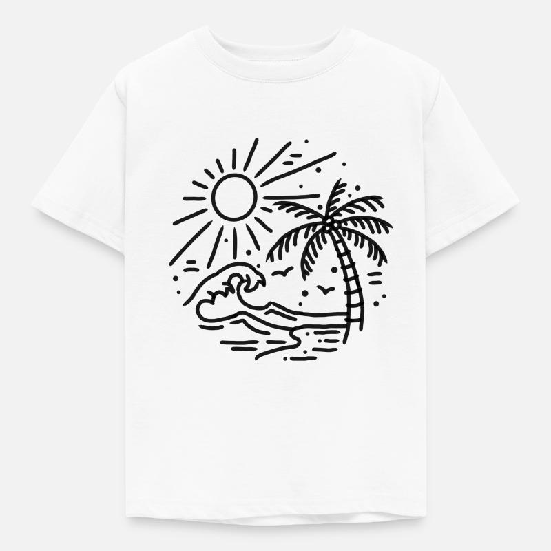 plage - T-shirt Enfant - blanc