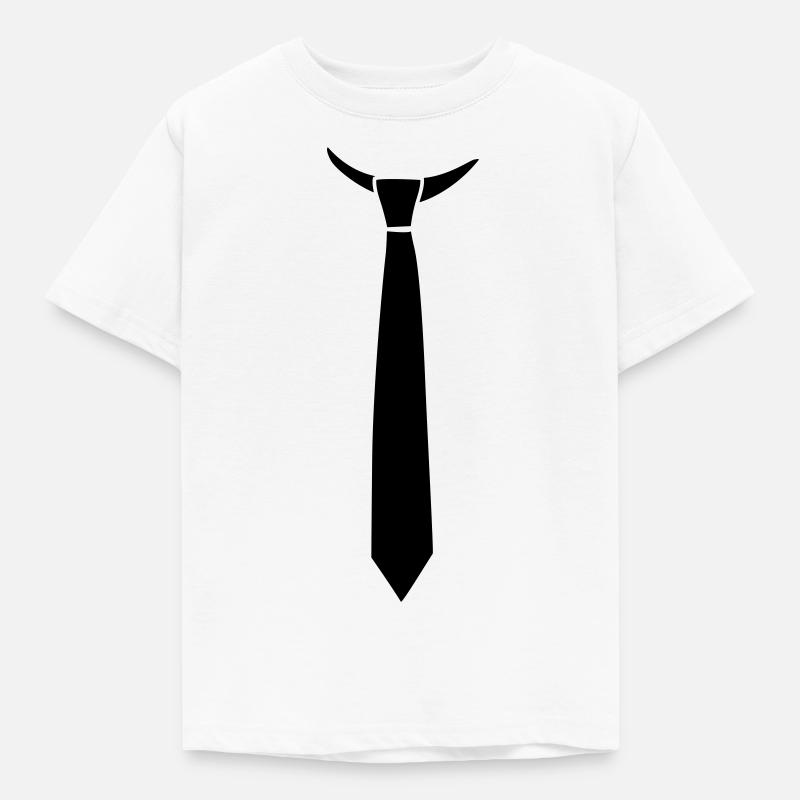 Krawatte - Kinder T-Shirt - Weiß