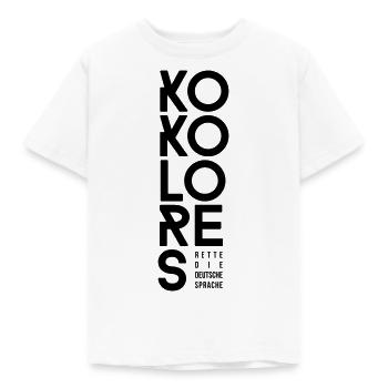 KOKOLORES Deutsche Sprache, Wort, Geschenk Blogger - Kinder T-Shirt - Weiß - Vorne - AI Model Kid Male (0cm)